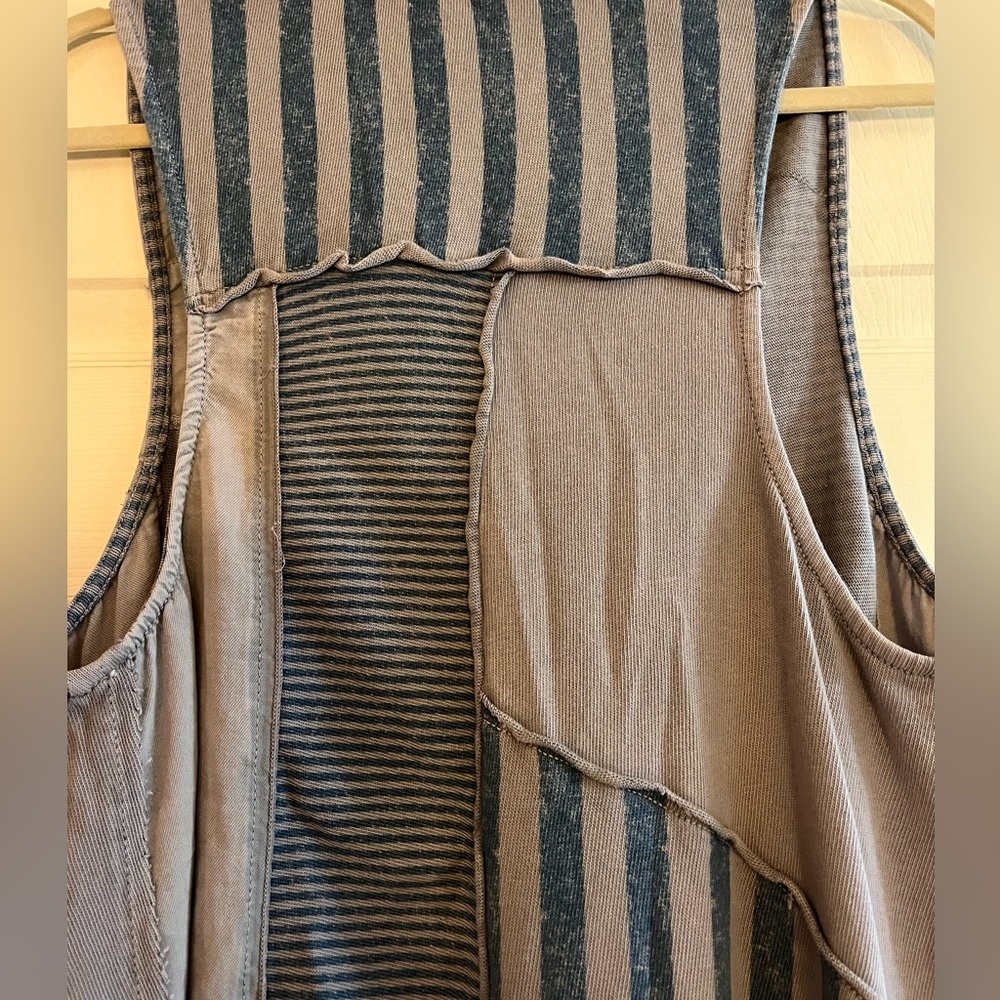 Free People sleeveless dress, gray/blue, size S, 34” long, NWT - Picture 6 of 8